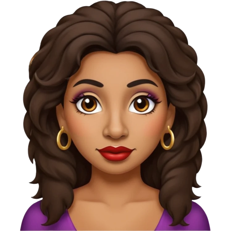 thick butt Latina baddie with a hairy face and a large nose emoji