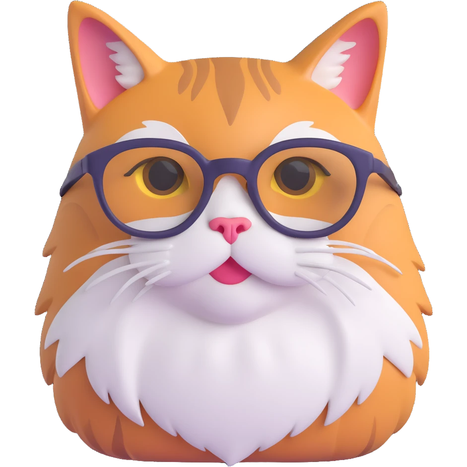 cat with glasses and beard emoji