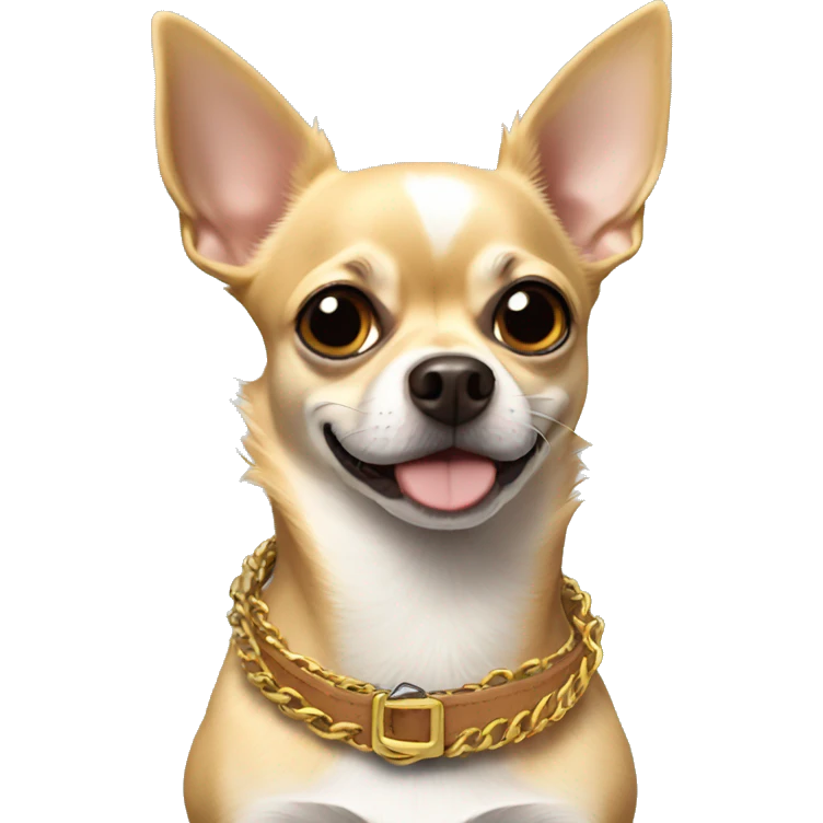 Chihuahua con collar que diga Jose emoji