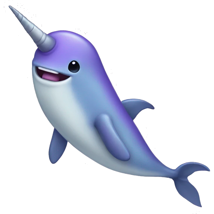 Purple narwhal emoji