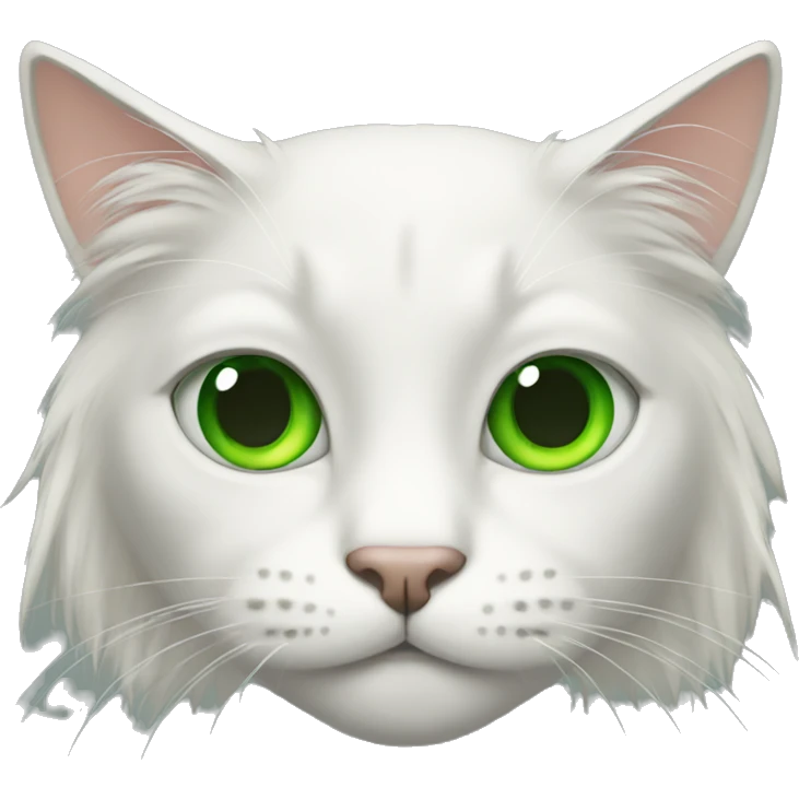cat with green eyes long hair emoji