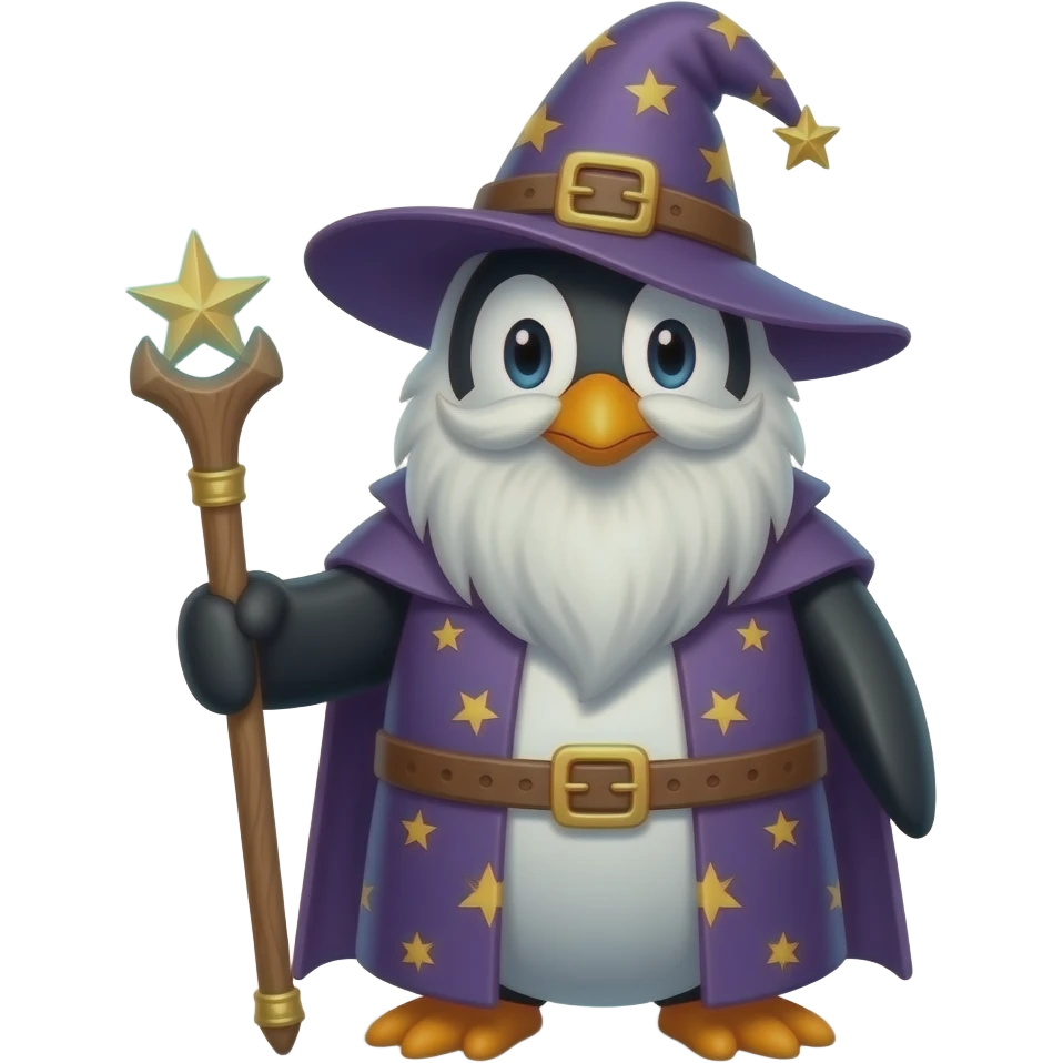 Penguin Wizard emoji