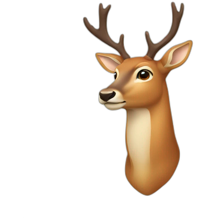 A deer with a raised hand  emoji