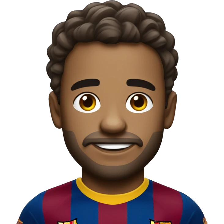 Brazilianer mit langen Haaren im FC Barcelona trikot emoji