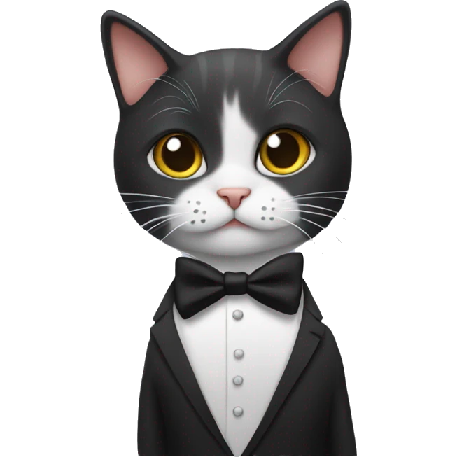 cat in a tux cute silly emoji