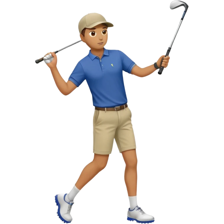 man playing golf full body emoji