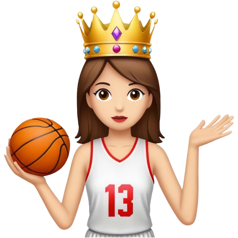 Miss basketball with crown emoji