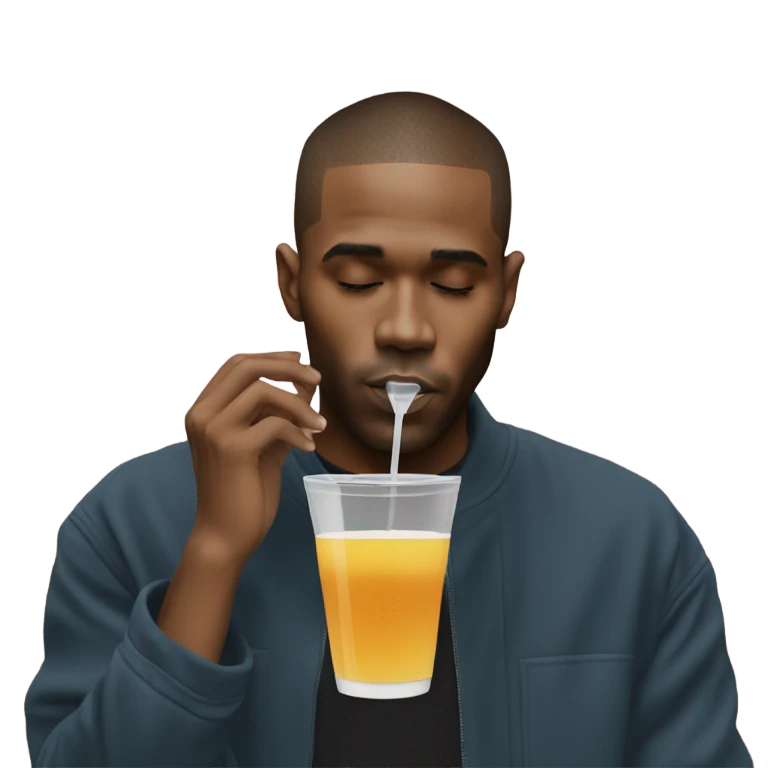frank Ocean sipping drin emoji