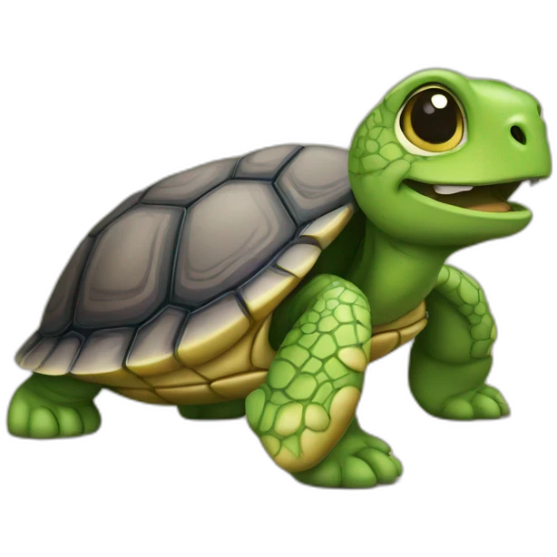 Chat sur tortue emoji