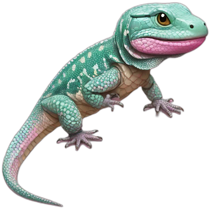 tegu lizard pink emoji