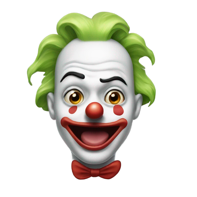 A clown with his tongue out emoji