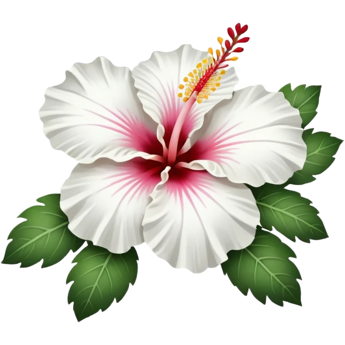 White Hibiscus  emoji
