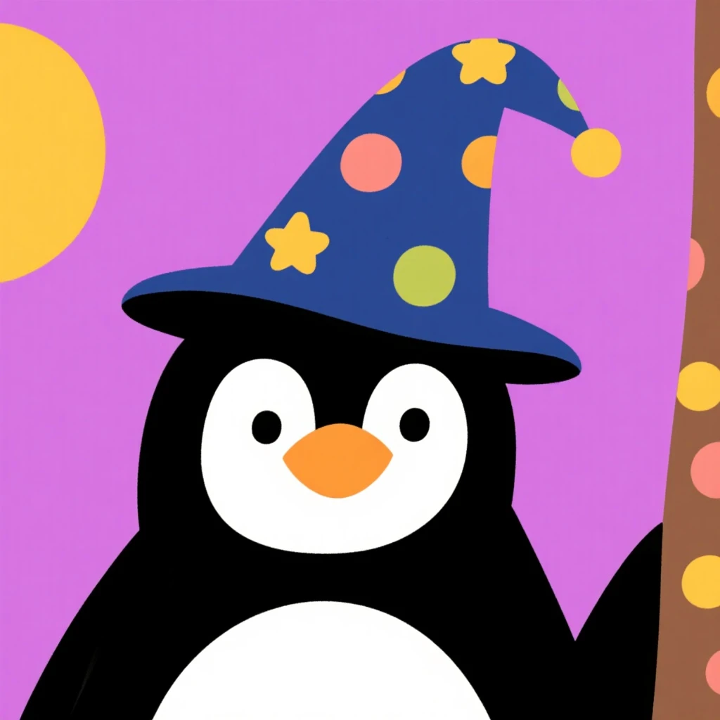 Penguin Wizard emoji
