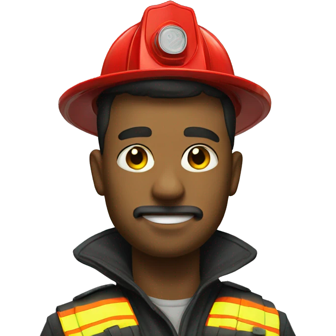 This portrait as a fireman emoji