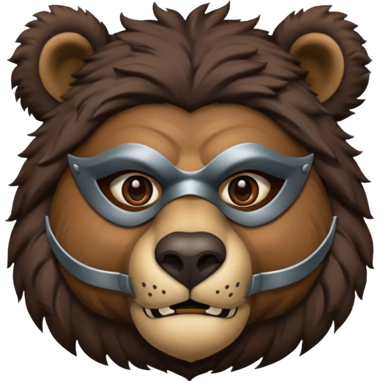 bear warrior with mask emoji