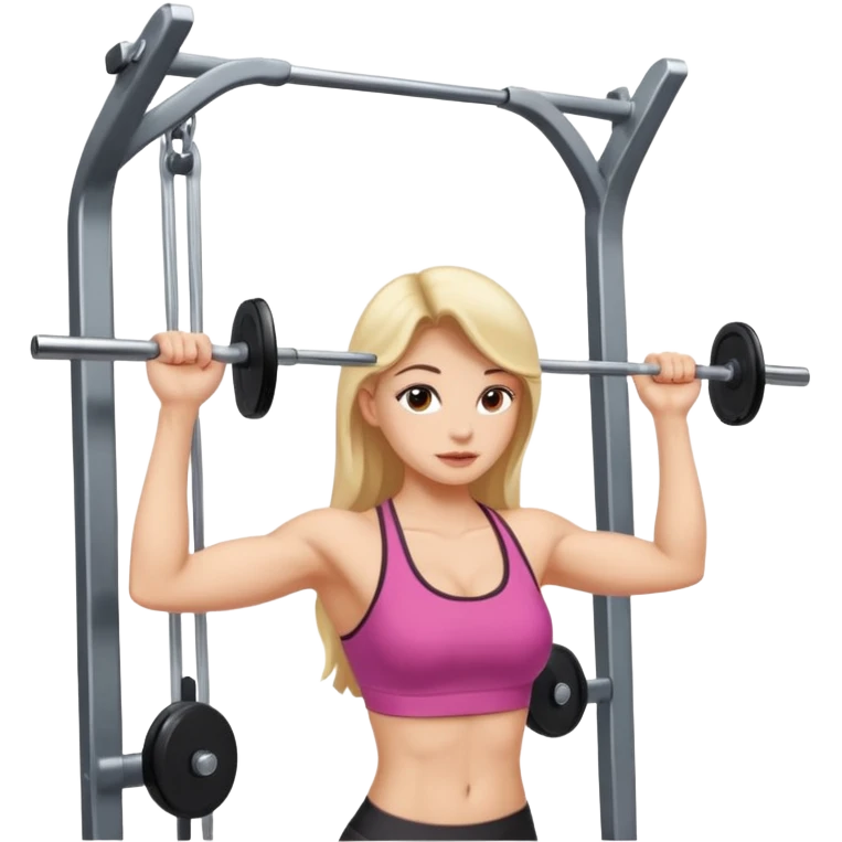 Pretty Lady Doing Lat-pulldowns emoji