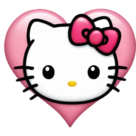 hello kitty heart emoji