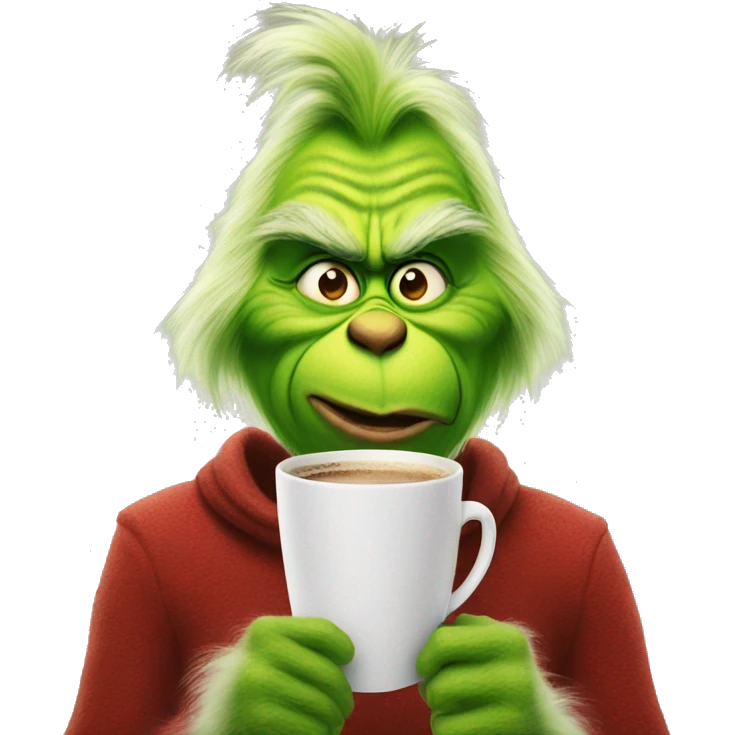 Grinch with coffee  emoji