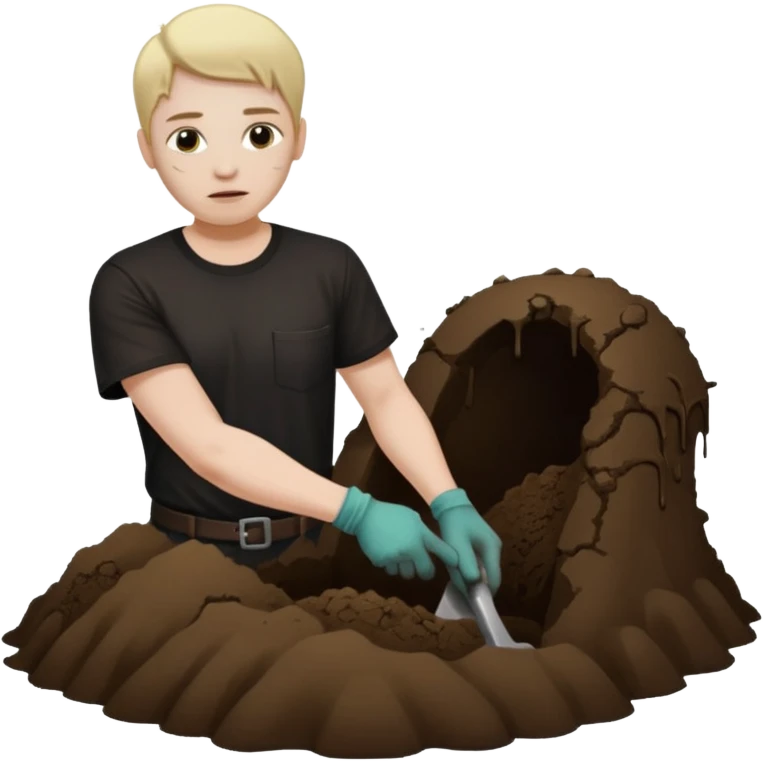 A person digging a grave emoji