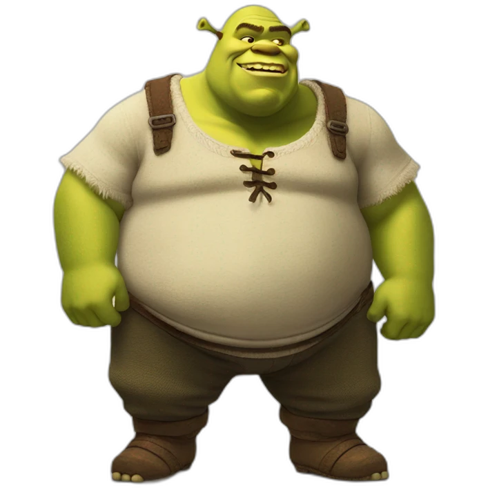 Shrek with à big belly emoji