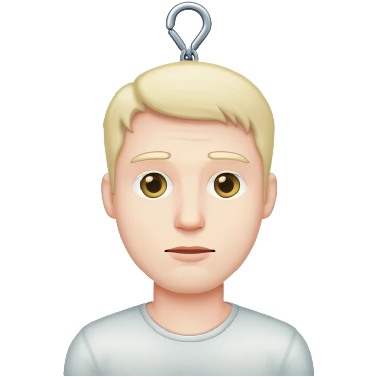 Hangman's game. The man has already hanged himself emoji