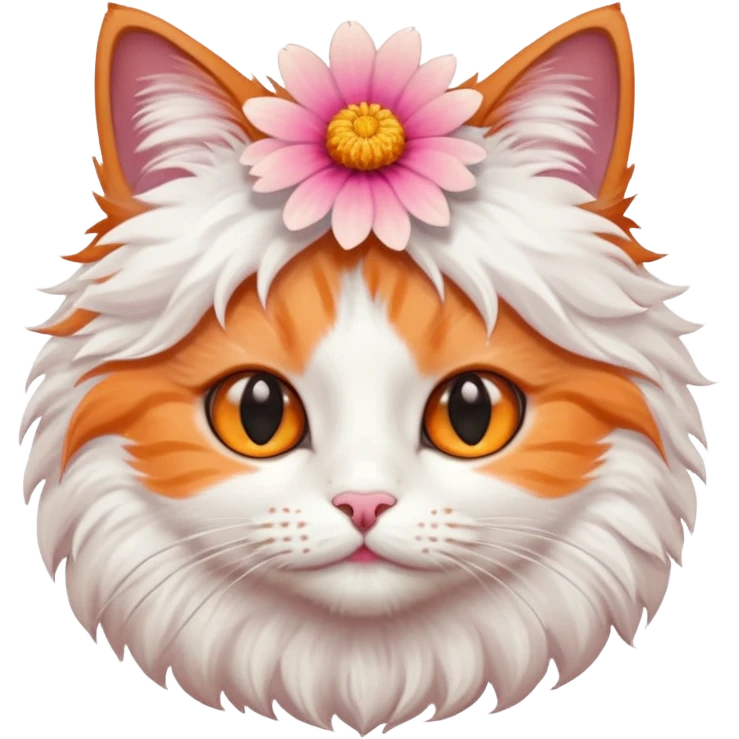 Cat and flower emoji