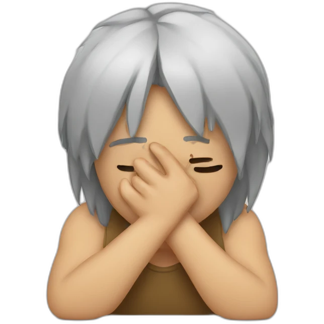 Crying facepalm emoji