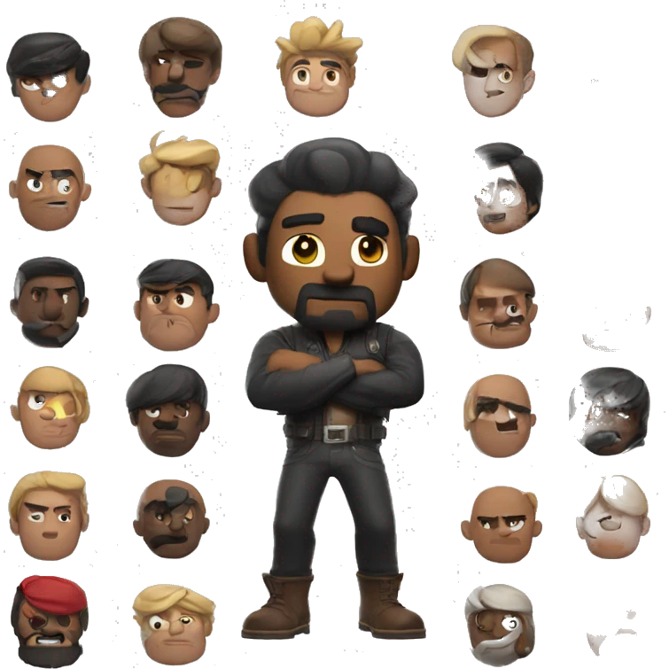 Leon from brawlstars emoji