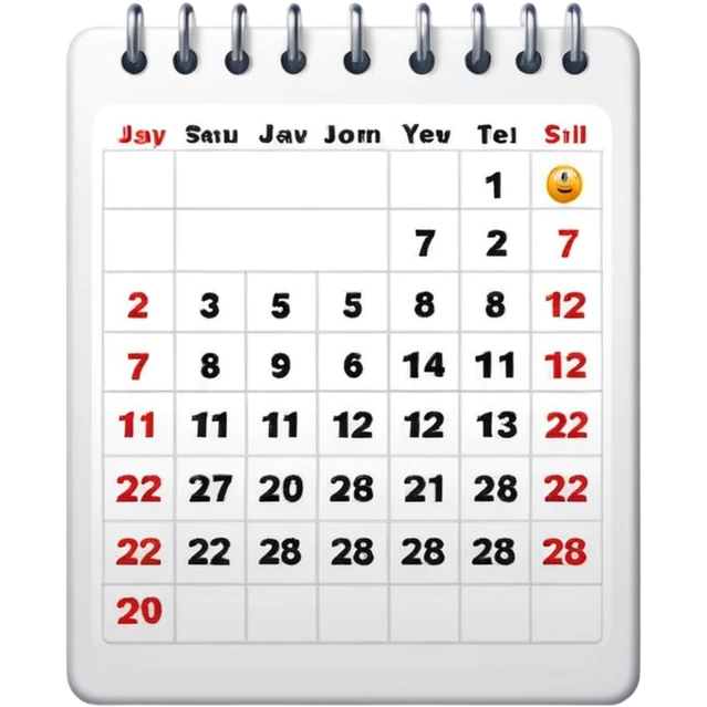 calendar emoji, year view emoji