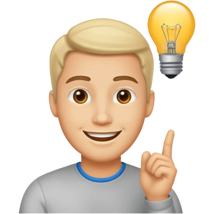 ligth man had an idea emoji