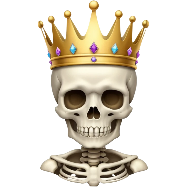 Skelett mit Krone  emoji