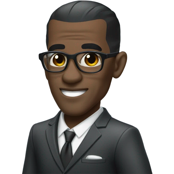 deon sanders with suit and glasses and buzz cut emoji