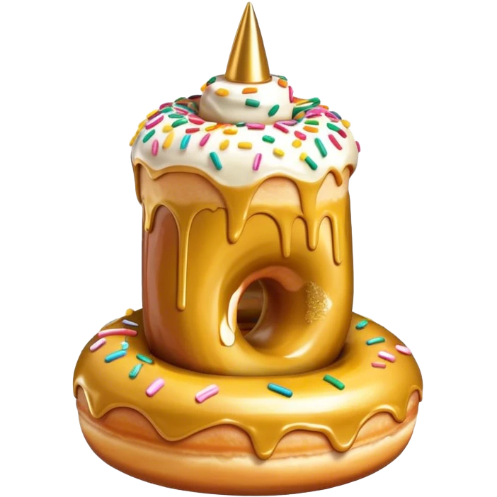 A donut with tower emoji