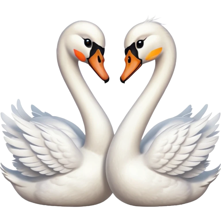 Swan couple love emoji