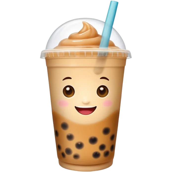 a bubble tea mascot emoji