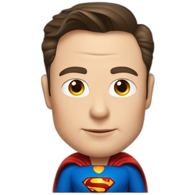 Elon Musk as Superman emoji