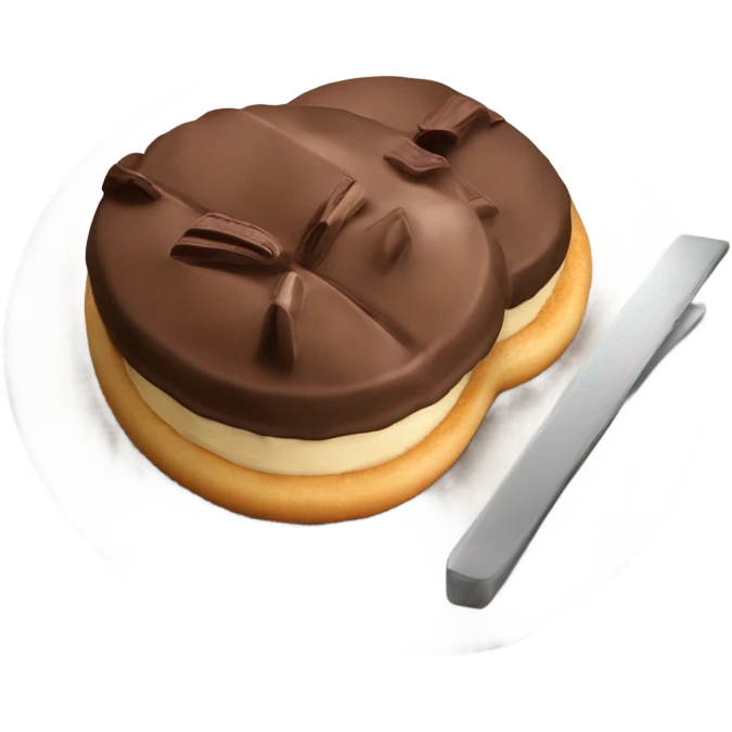 PÂTISSERIE Un Pain feuilleté fourré avec deux barres de chocolat  emoji