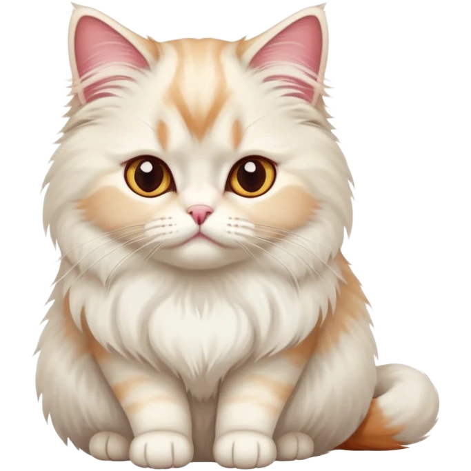 Persian red point white cat emoji