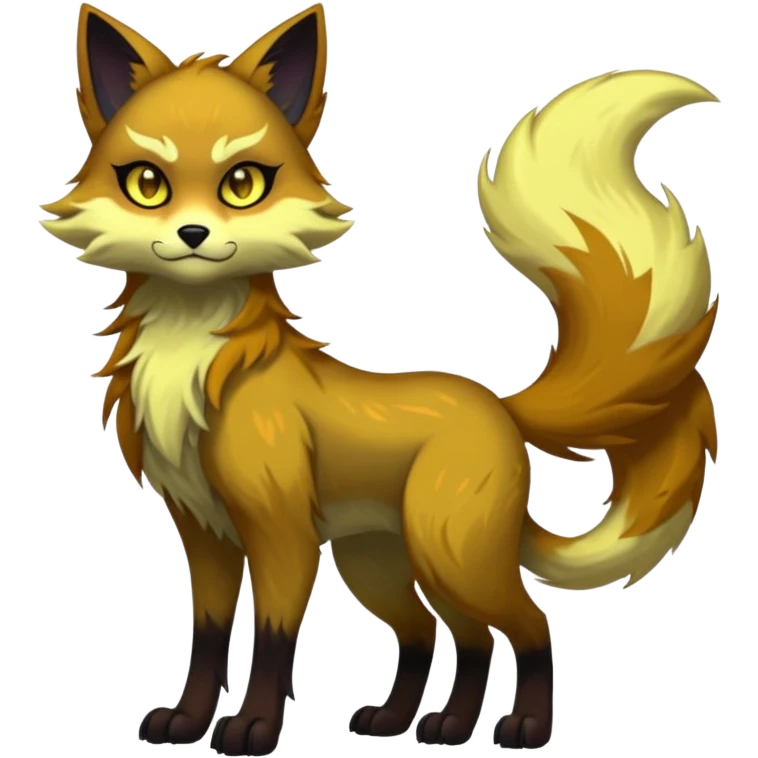 Multicolored gloomy glowing bioluminescent dark edgy gothic spooky warm badass realistic floral exotic Falvie-Fionbri-fursona, full body emoji