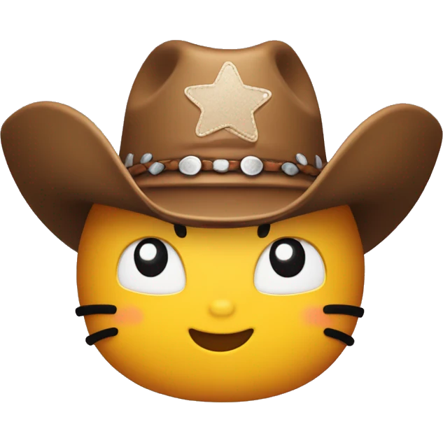 hello kitty with a cowboy hat emoji