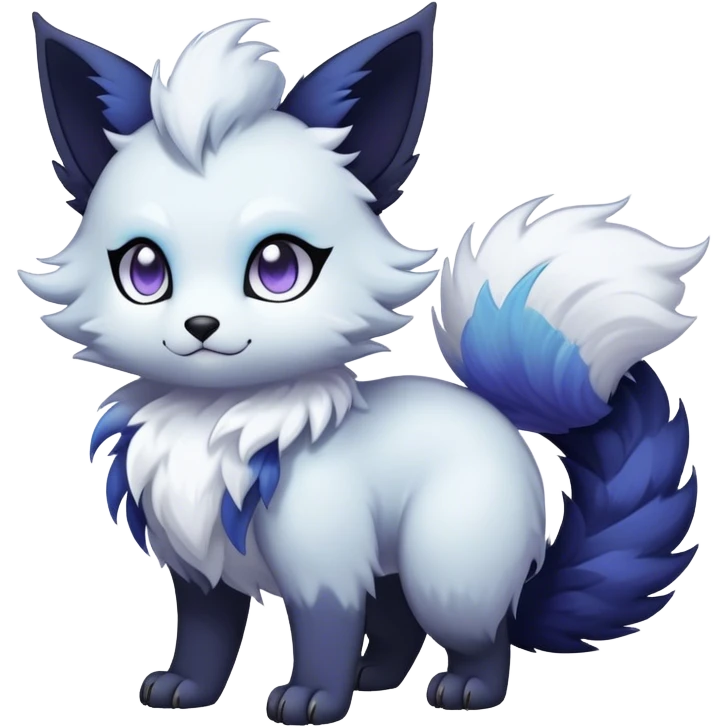 Kawaii dark edgy fantasy ethereal fursona Fakemon with tufted tail emoji
