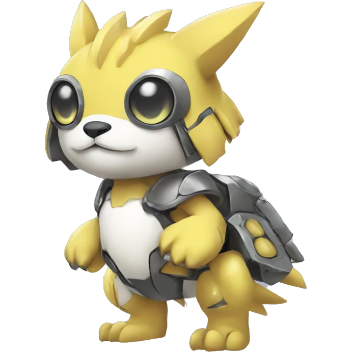 cute kawaii cool edgy armored Digimon-Fakemon-animal full body emoji