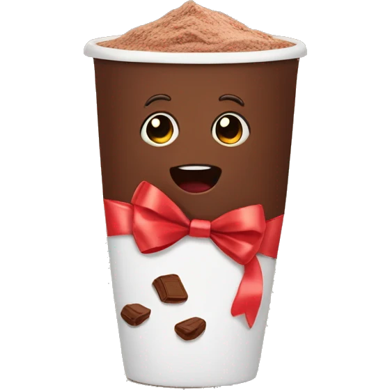 Cocoa with a bow emoji