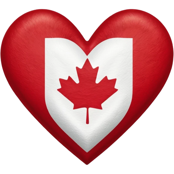 Canada flag heart emoji
