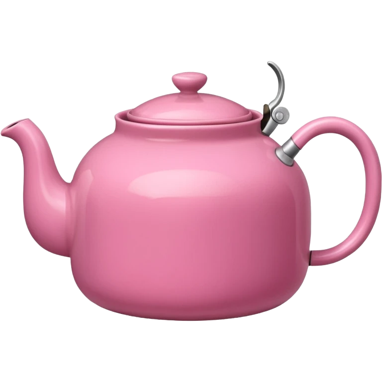 Pink steaming and boiling  tea pot emoji