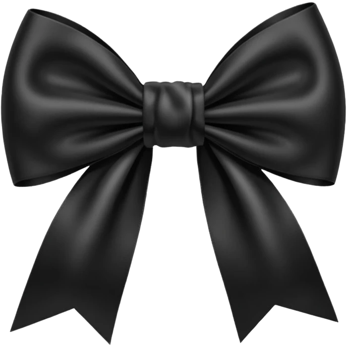 Black bow emoji