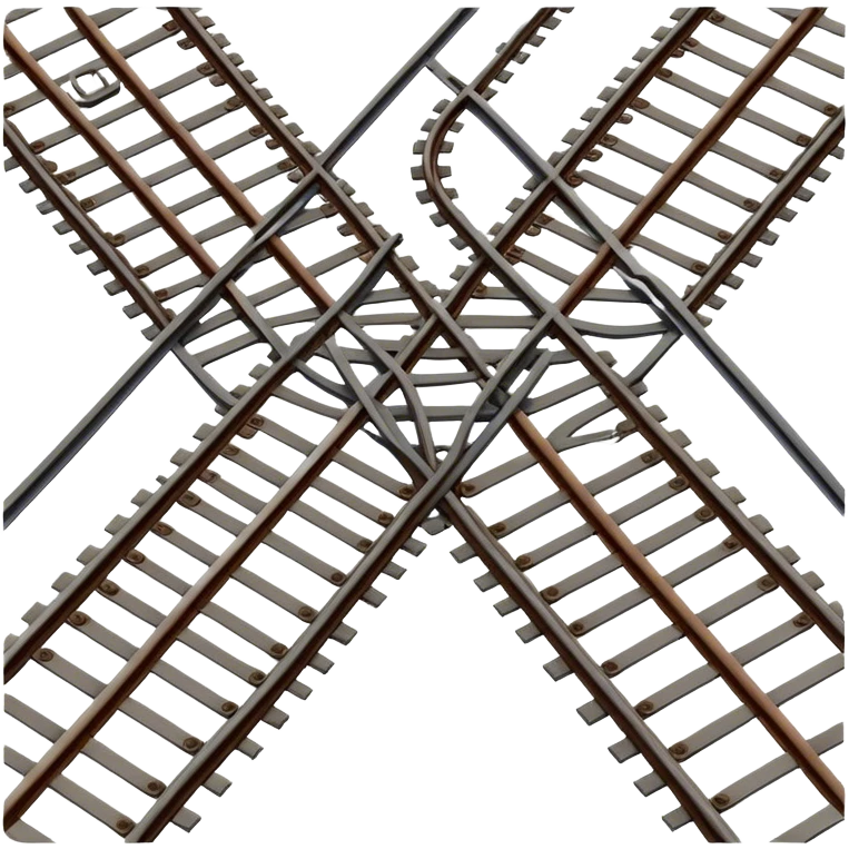 Train Tracks top view  emoji