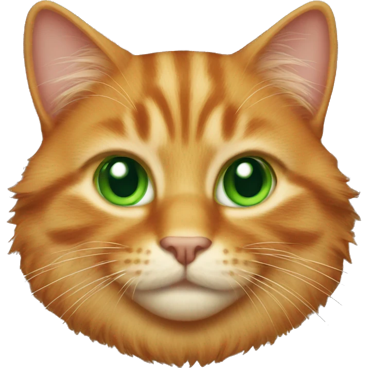 ginger cat with green eyes emoji