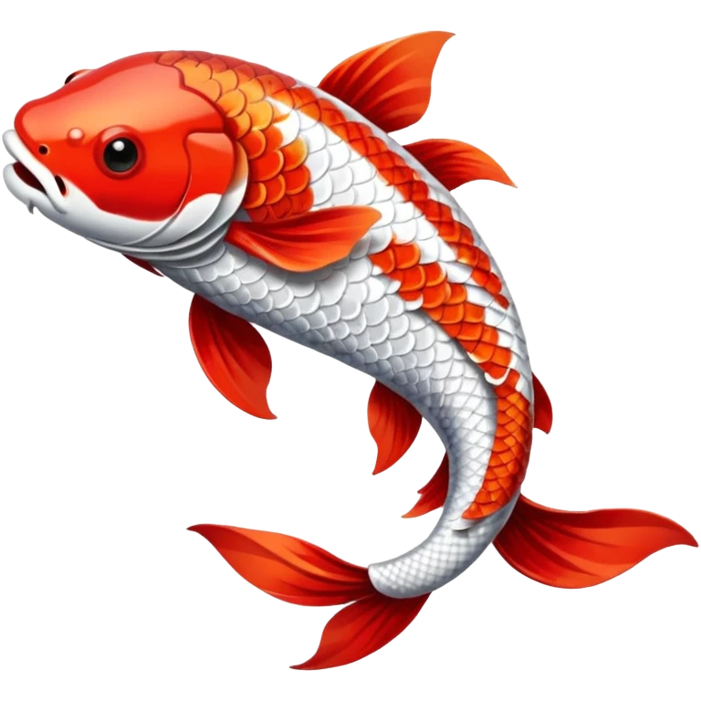 red white long Koi fish emoji