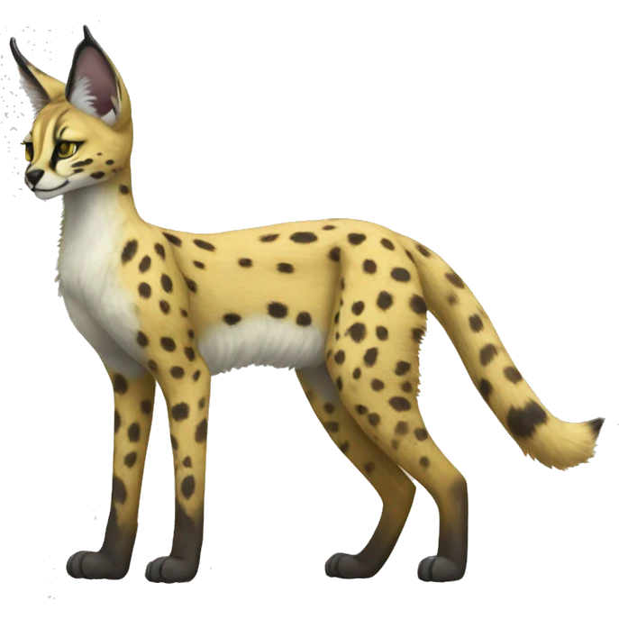 Sergal-Serval-Vernid full body emoji